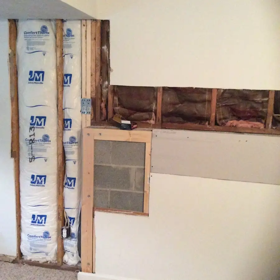 Wall insulation replacement during Basement Flood Cleanup in Chandler